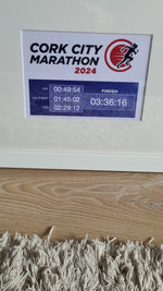 Framed Marathon Jersey with Runners Race Details