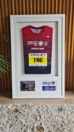 Framed Marathon Jersey with Runners Race Details