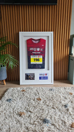 Framed Marathon Jersey with Runners Race Details