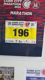 Framed Marathon Jersey with Runners Race Details