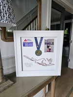 Framed Marathon Medal with String Route