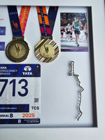 Framed Marathon Medal with String Route