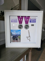 Framed Marathon Medal with String Route