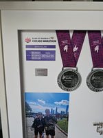 Framed Marathon Medal with String Route
