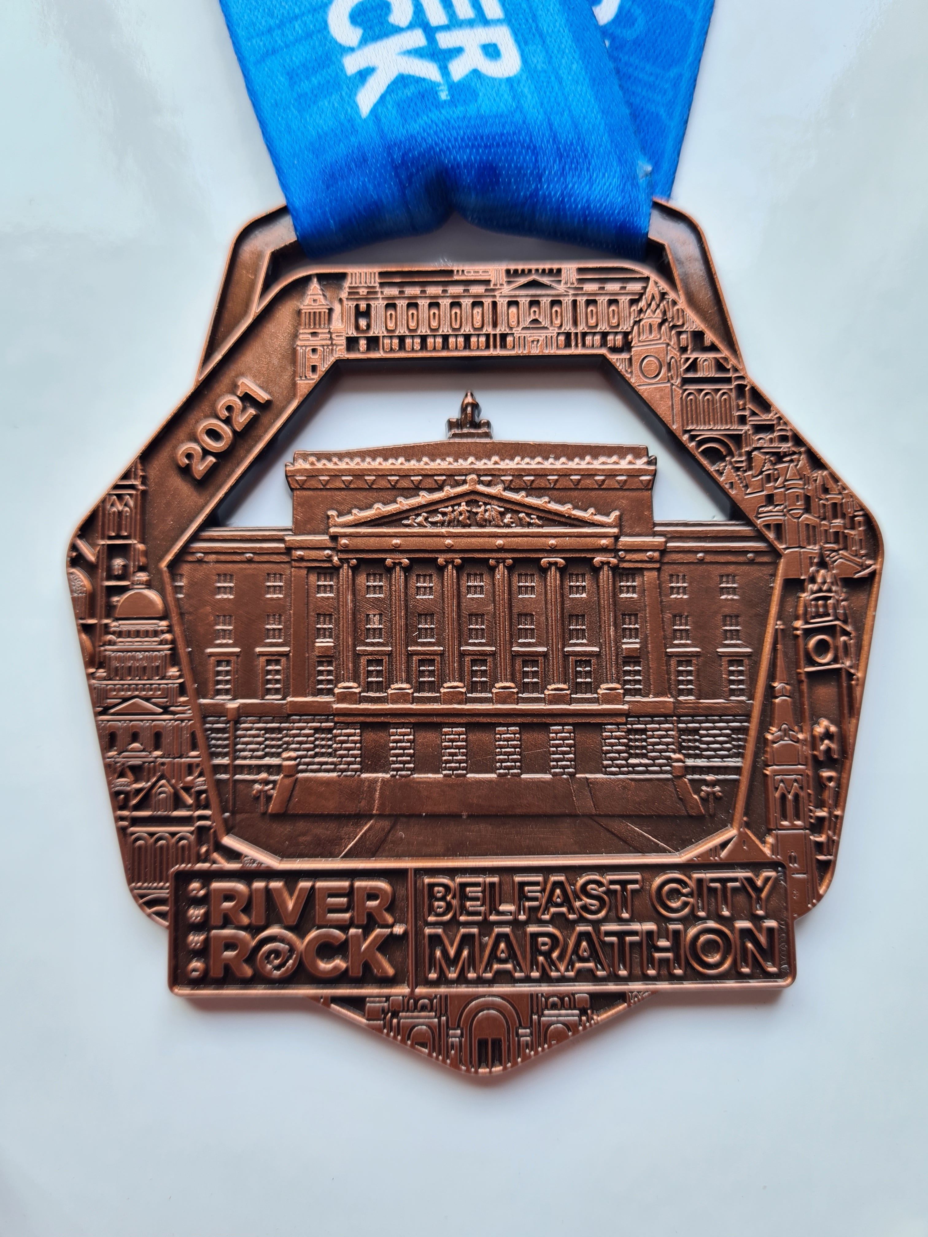 Framed Marathon Medal with String Route – All Strings Attached