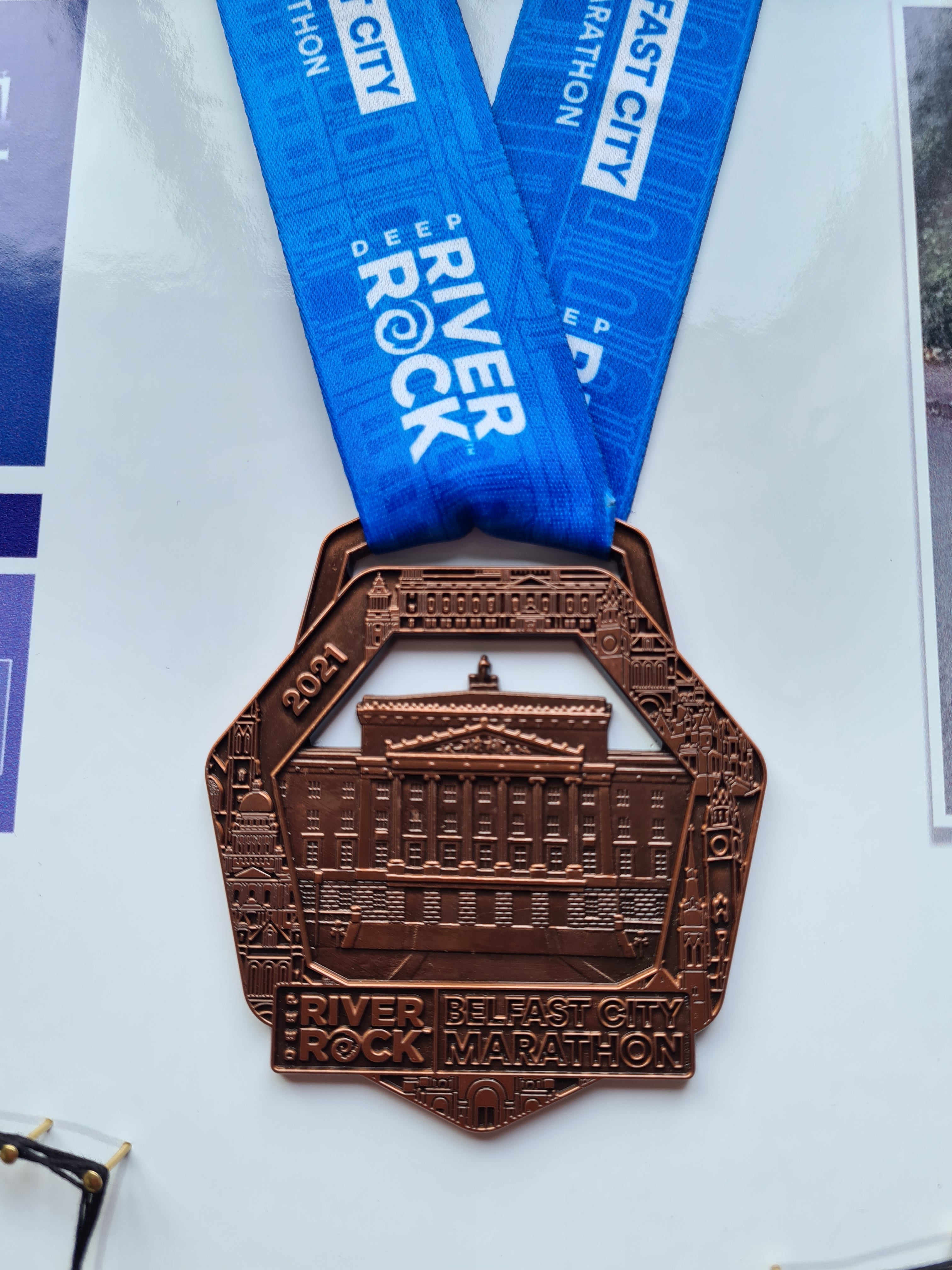 Framed Marathon Medal with String Route – All Strings Attached
