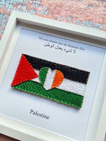 Palestine Flag with Tricolour Heart