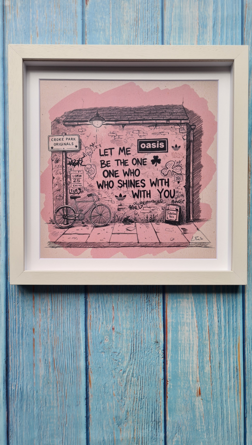 Oasis Graffiti art framed print (Irish connection)