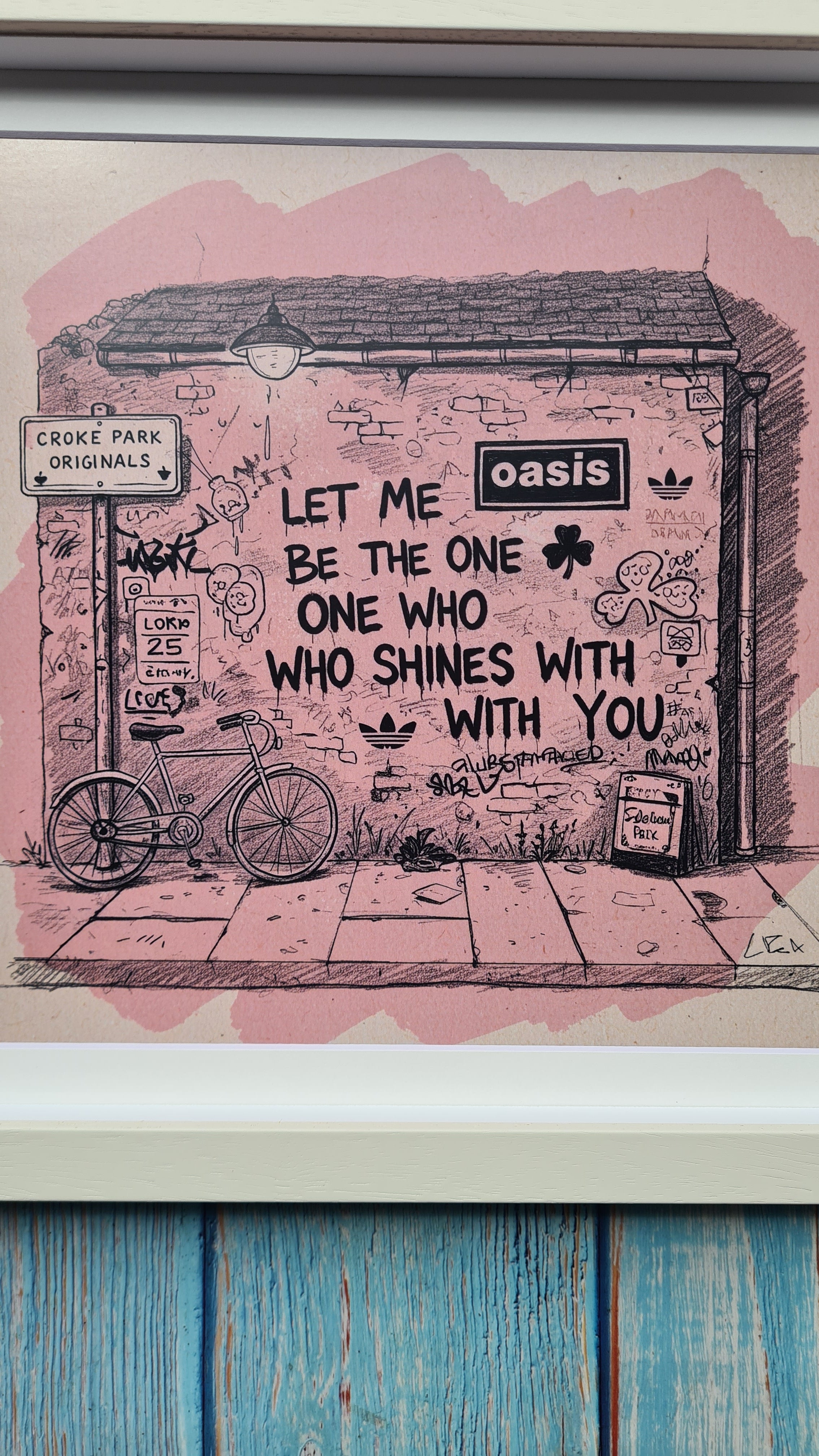 Oasis Graffiti art framed print (Irish connection)