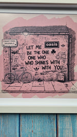 Oasis Graffiti art framed print (Irish connection)