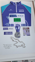 Framed Marathon Jersey & Medal with String Route