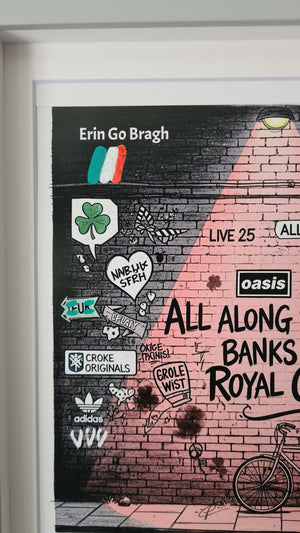 Oasis Graffiti art framed print (Irish connection)