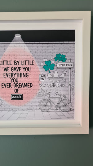 Oasis Graffiti art framed print (Irish connection)