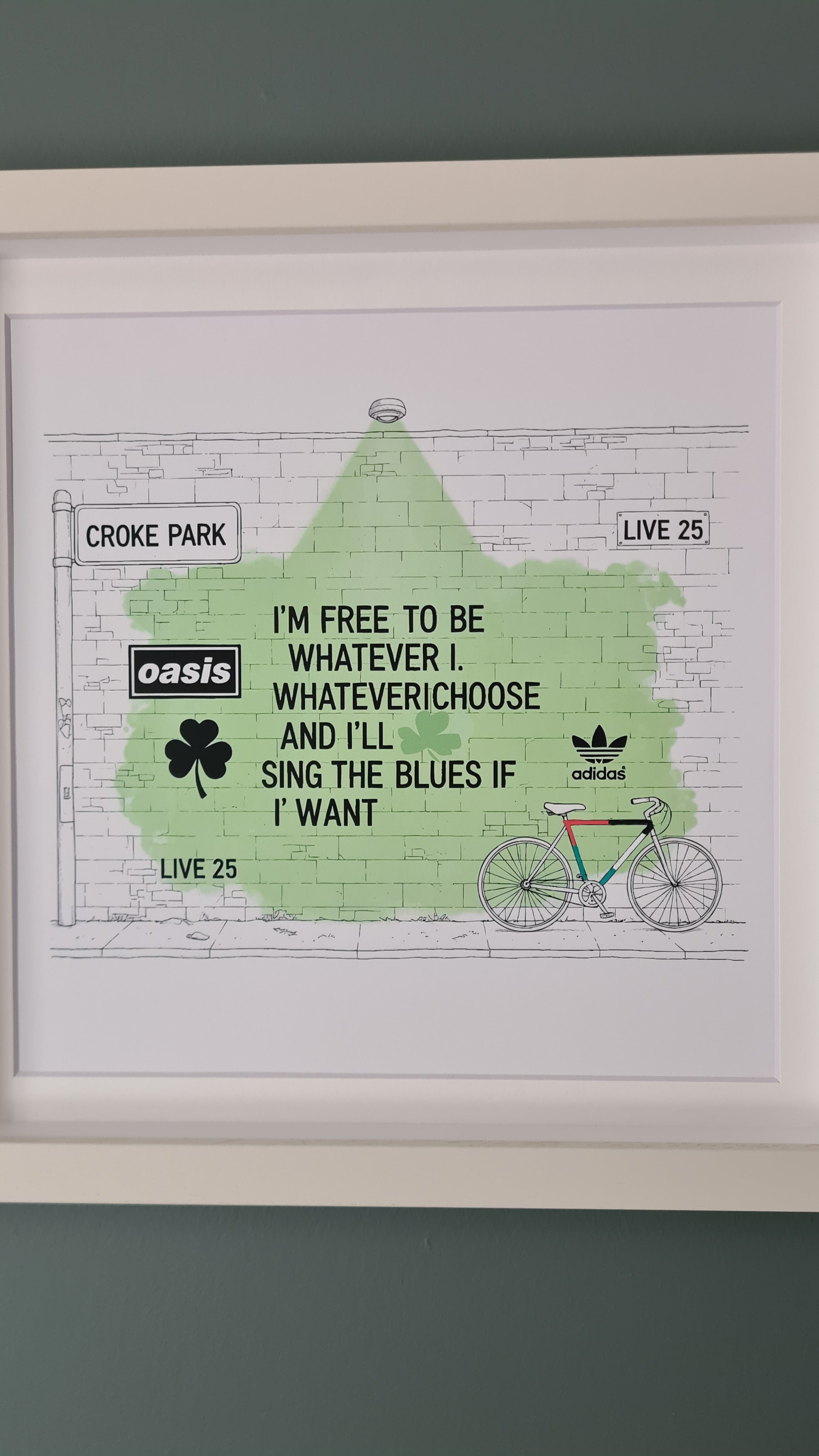 Oasis Graffiti art framed print (Irish connection)