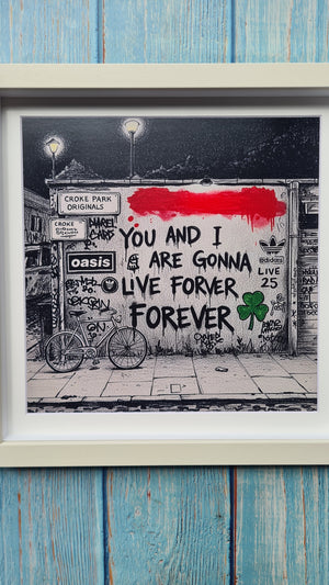 Oasis Graffiti art framed print (Irish connection)