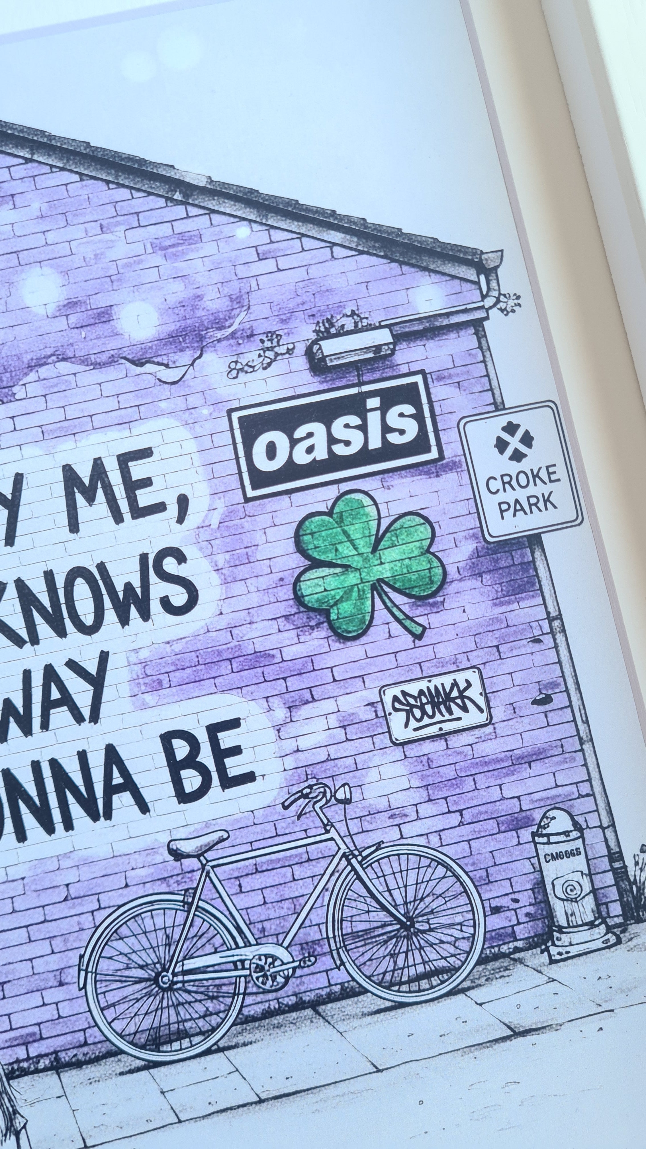 Oasis Graffiti art framed print (Irish connection)