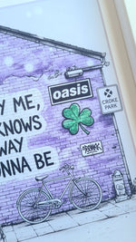 Oasis Graffiti art framed print (Irish connection)