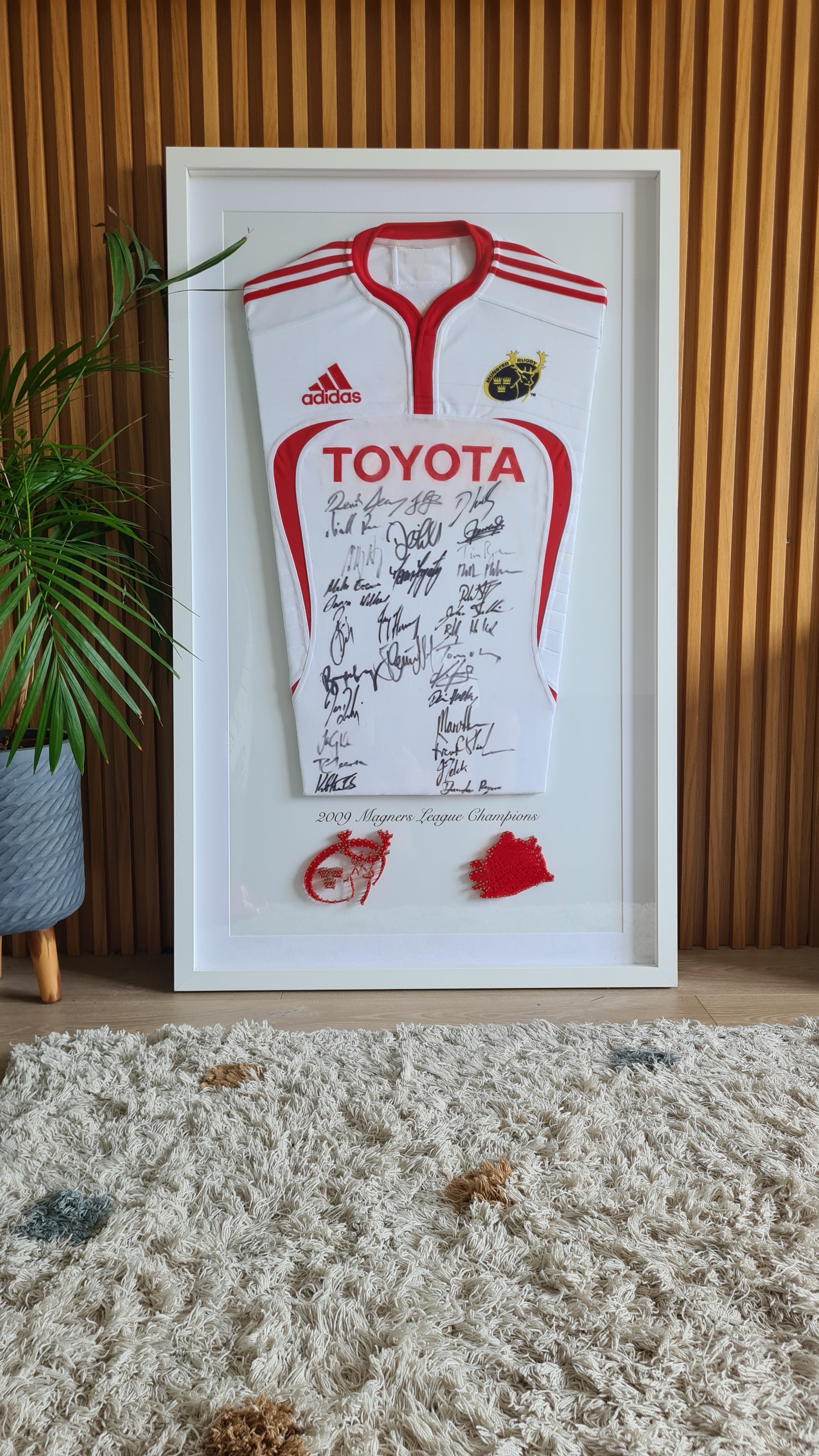 Framed Sports Jersey with Personalised String Art