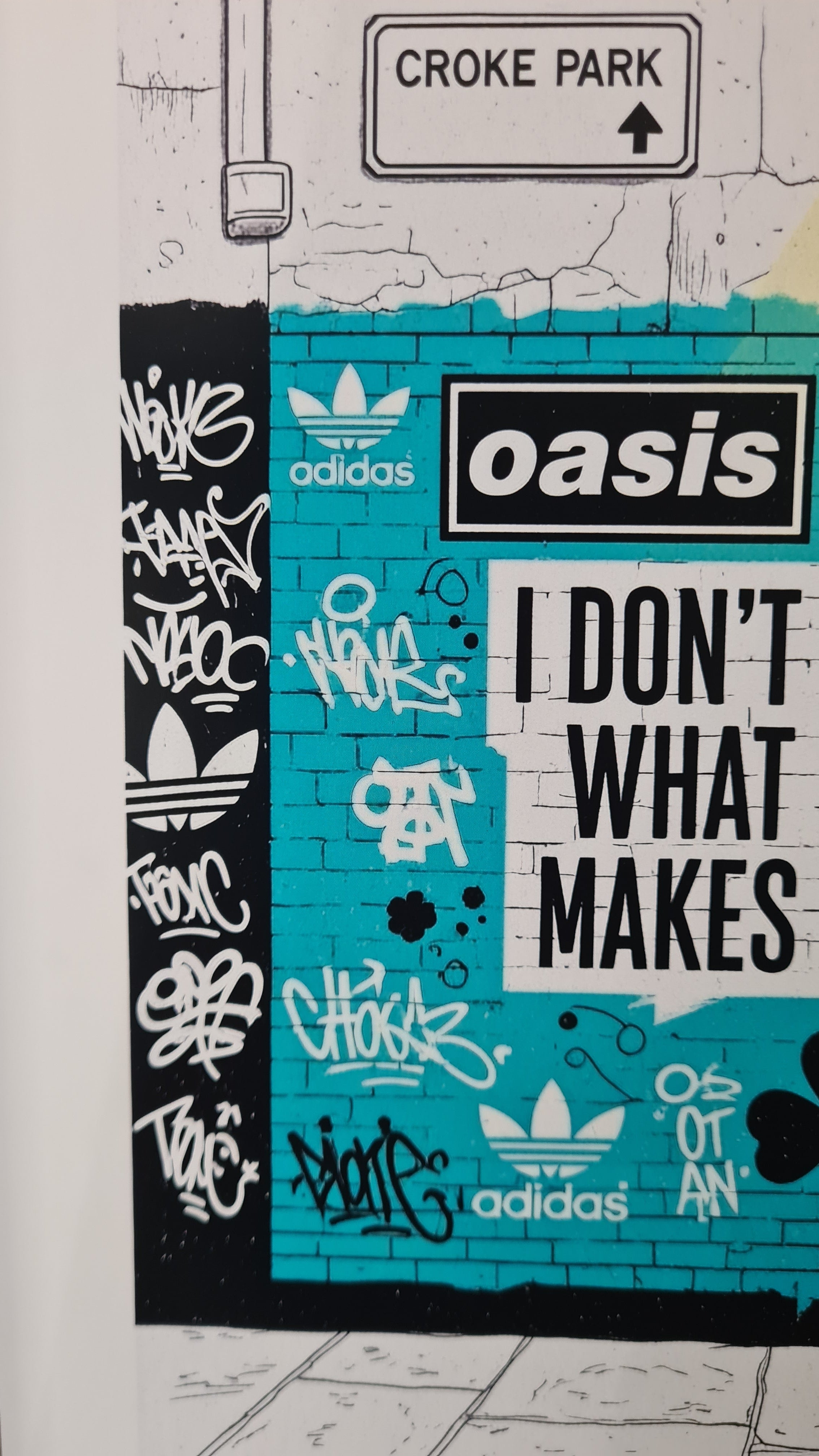 Oasis Graffiti art framed print (Irish connection)