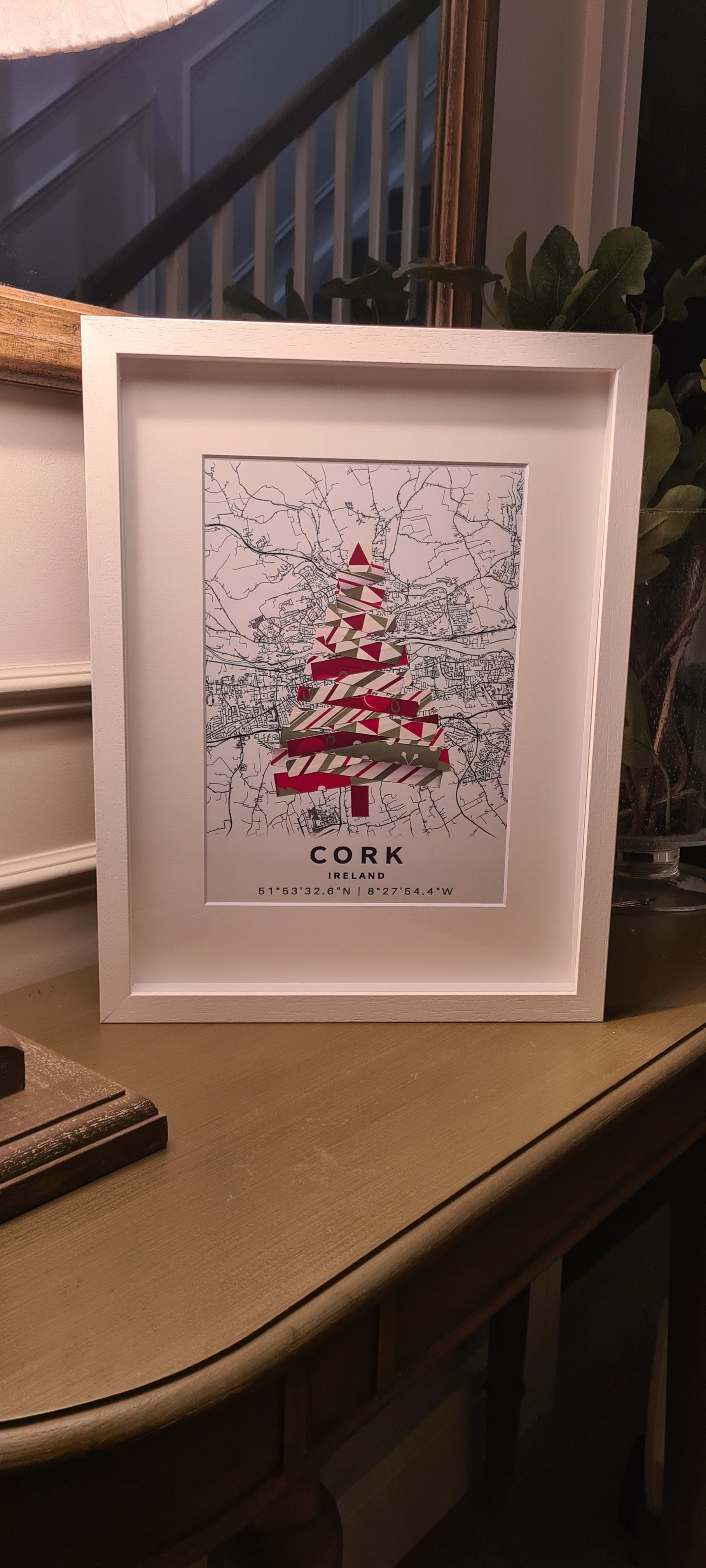 Christmas Tree over Cork Map