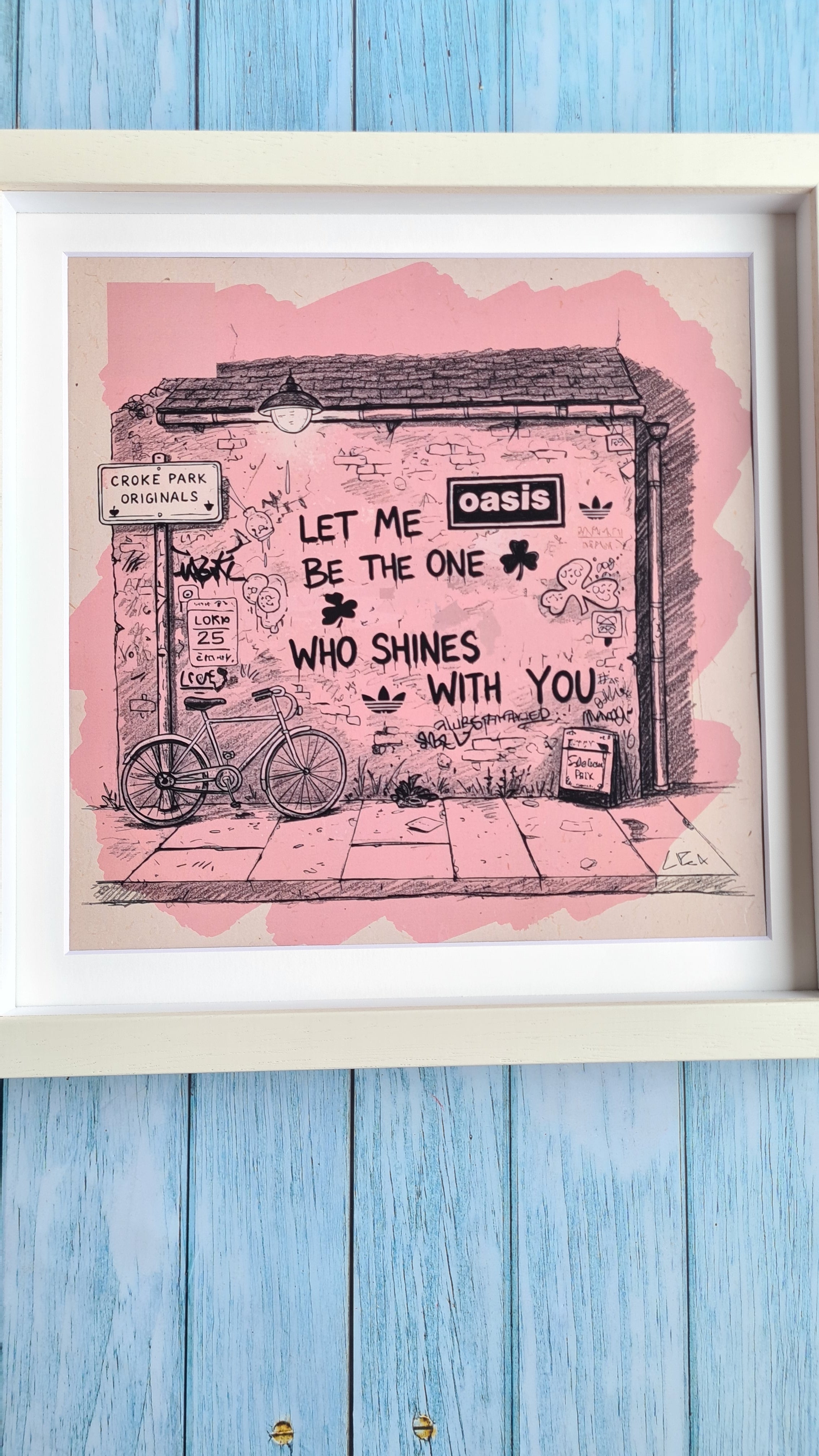Oasis Graffiti art framed print (Irish connection)