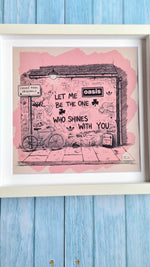Oasis Graffiti art framed print (Irish connection)
