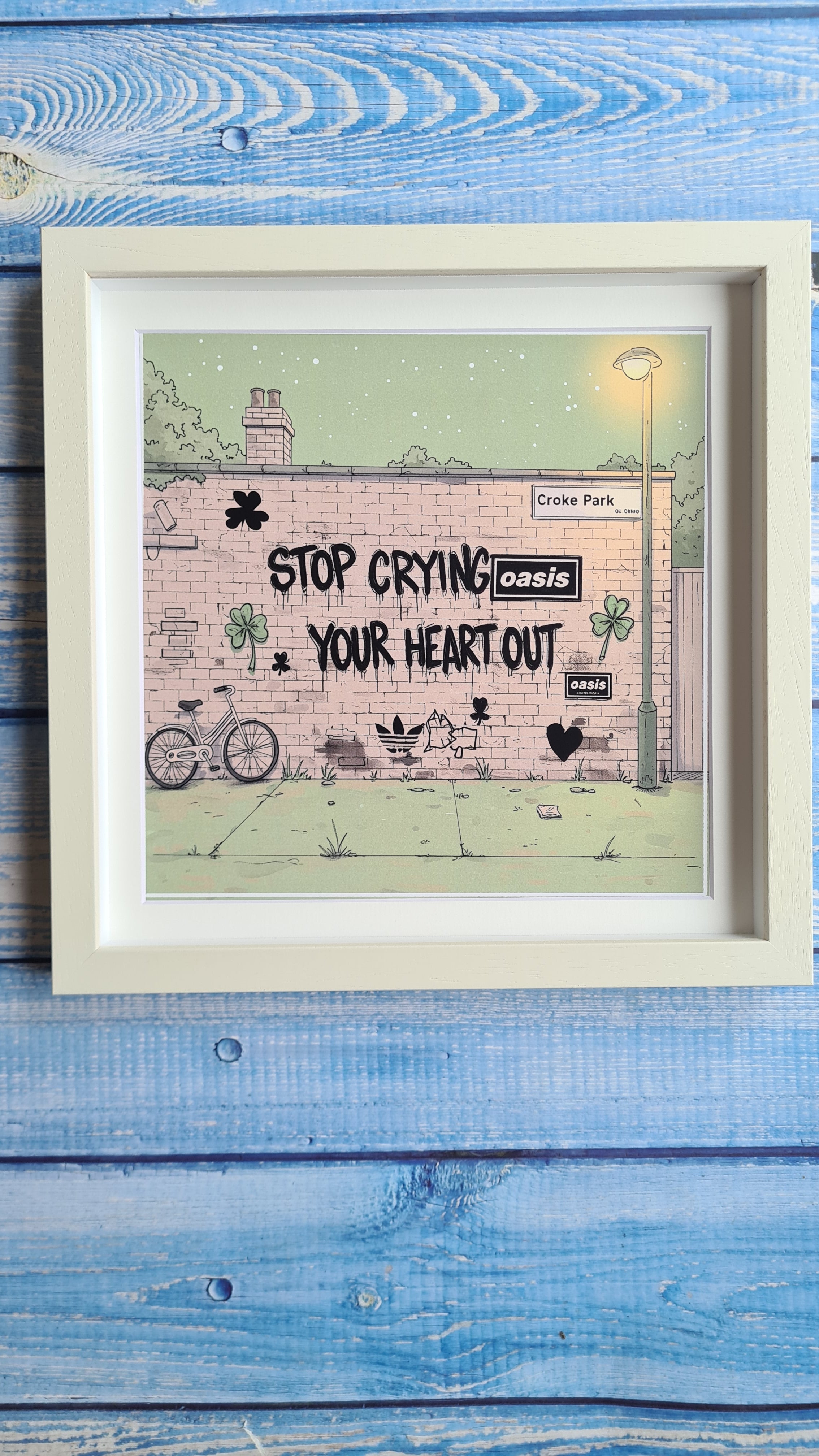 Oasis Graffiti art framed print (Irish connection)