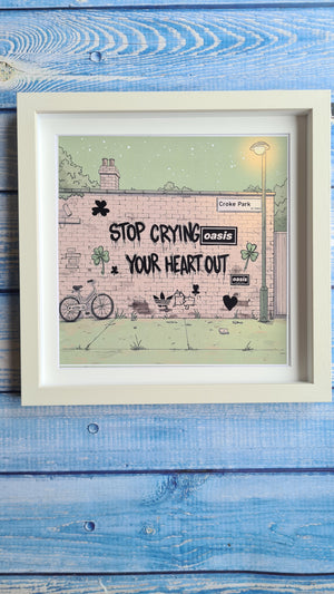 Oasis Graffiti art framed print (Irish connection)