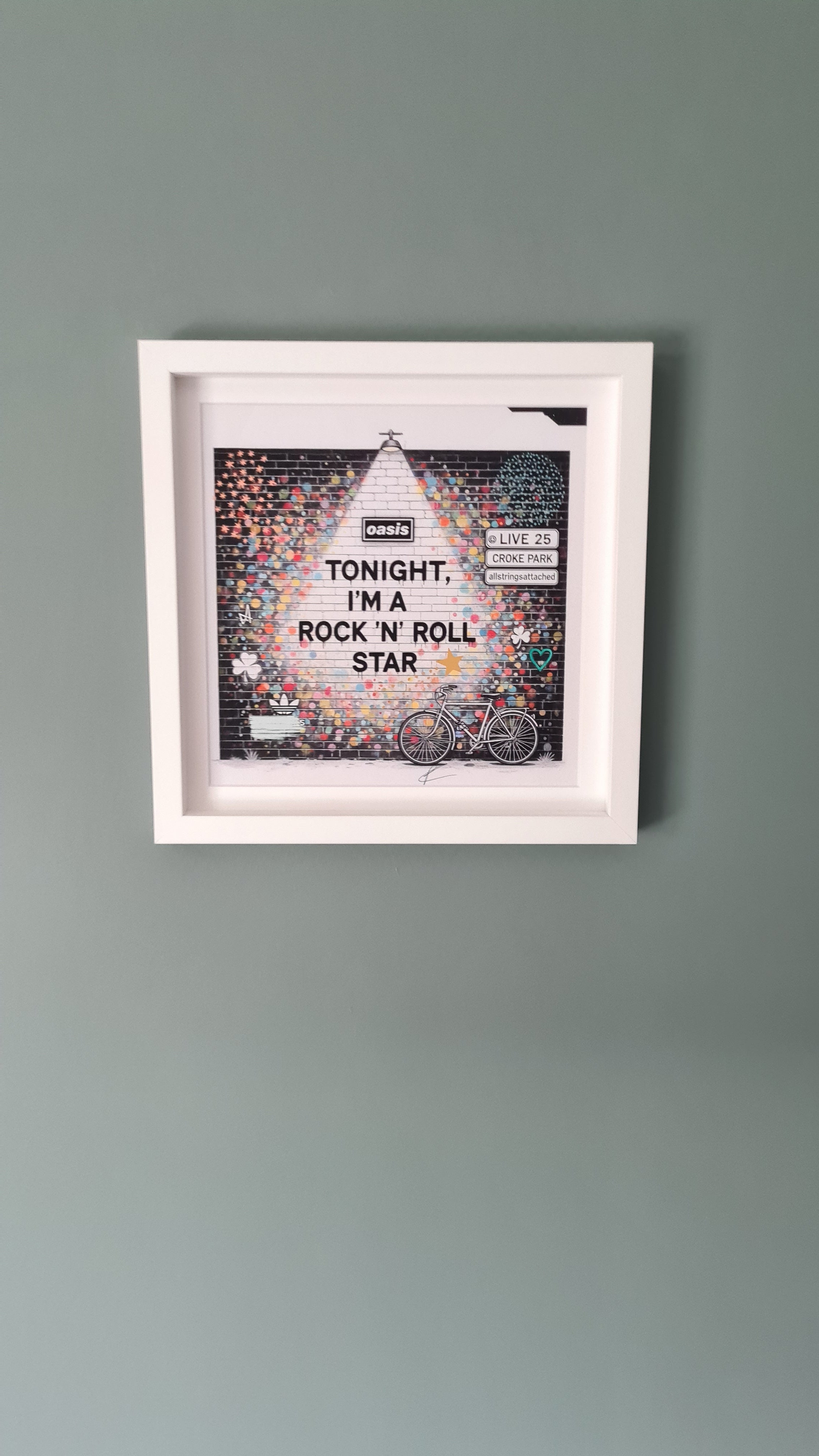 Oasis Graffiti art framed print (Irish connection)