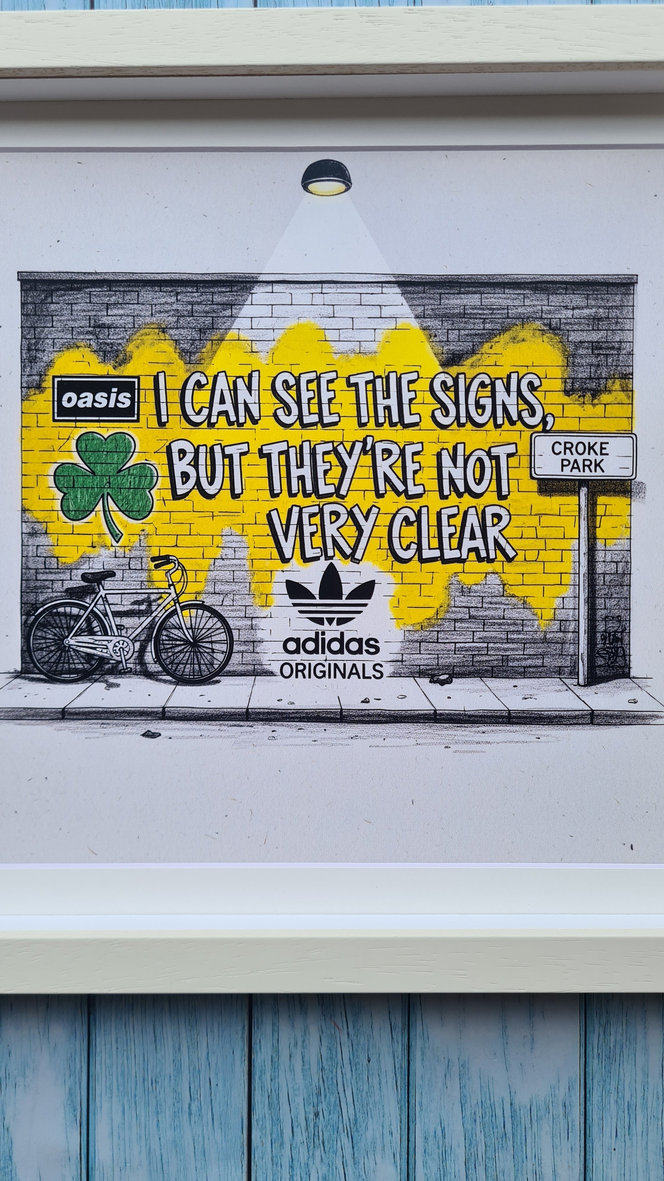Oasis Graffiti art framed print (Irish connection)