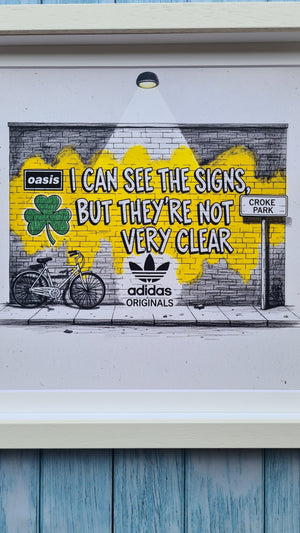 Oasis Graffiti art framed print (Irish connection)