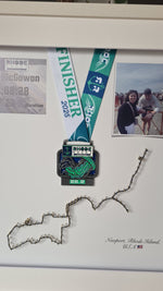 Framed Marathon Medal with String Route
