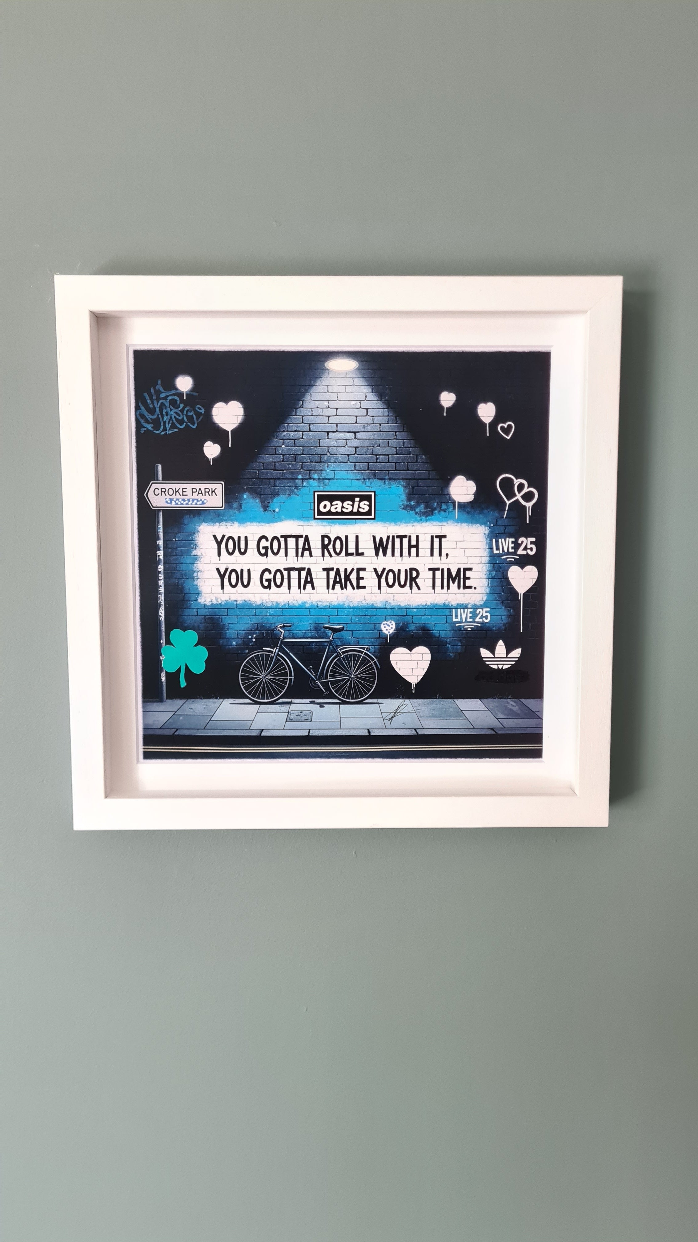 Oasis Graffiti art framed print (Irish connection)