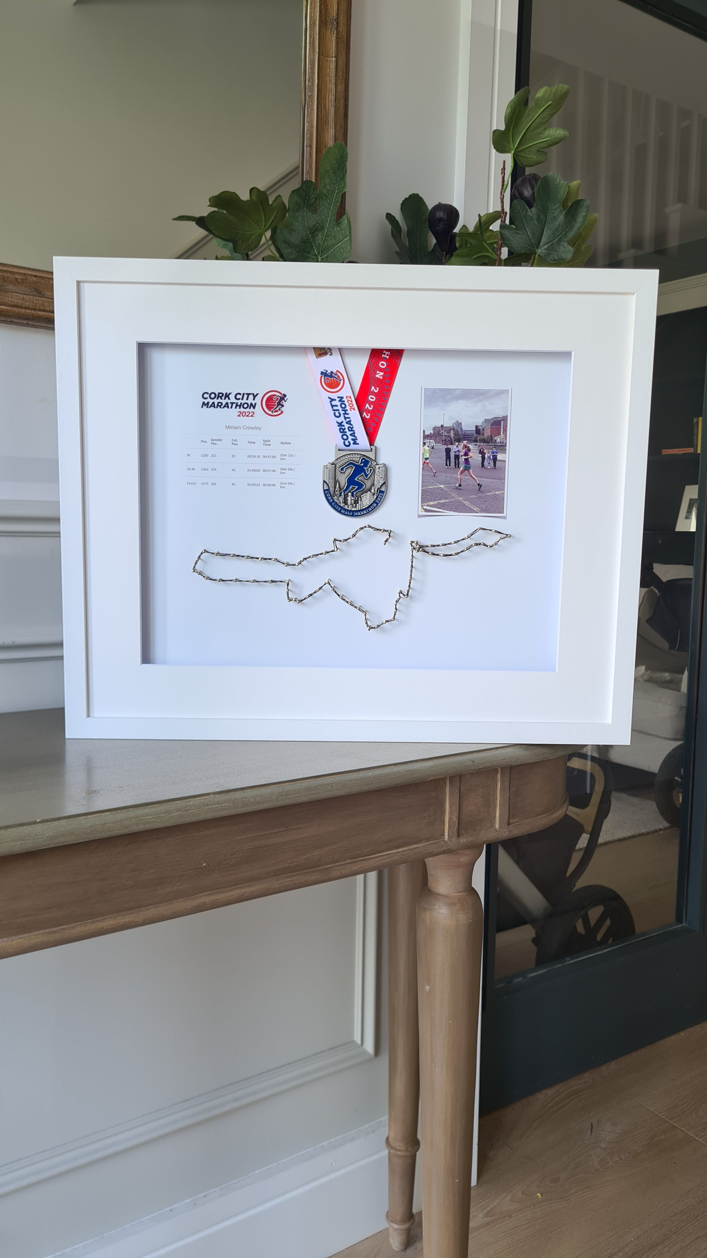 Half Marathon Route with Framed Medal