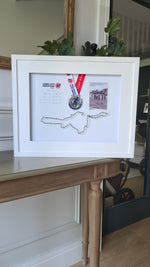 Half Marathon Route with Framed Medal