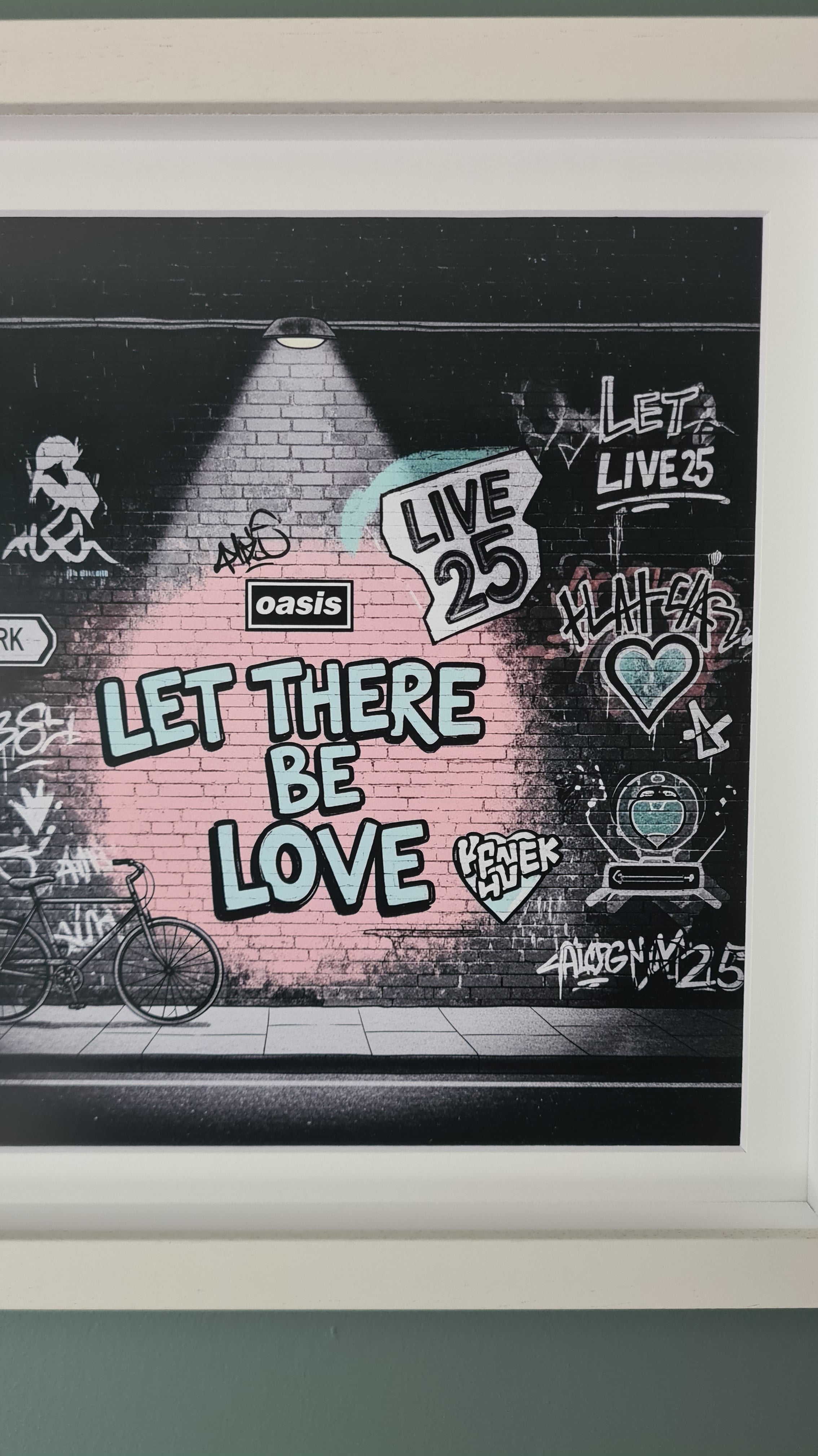 Oasis Graffiti art framed print (Irish connection)