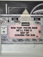 Oasis Graffitti Art Framed (Wembley Gigs)