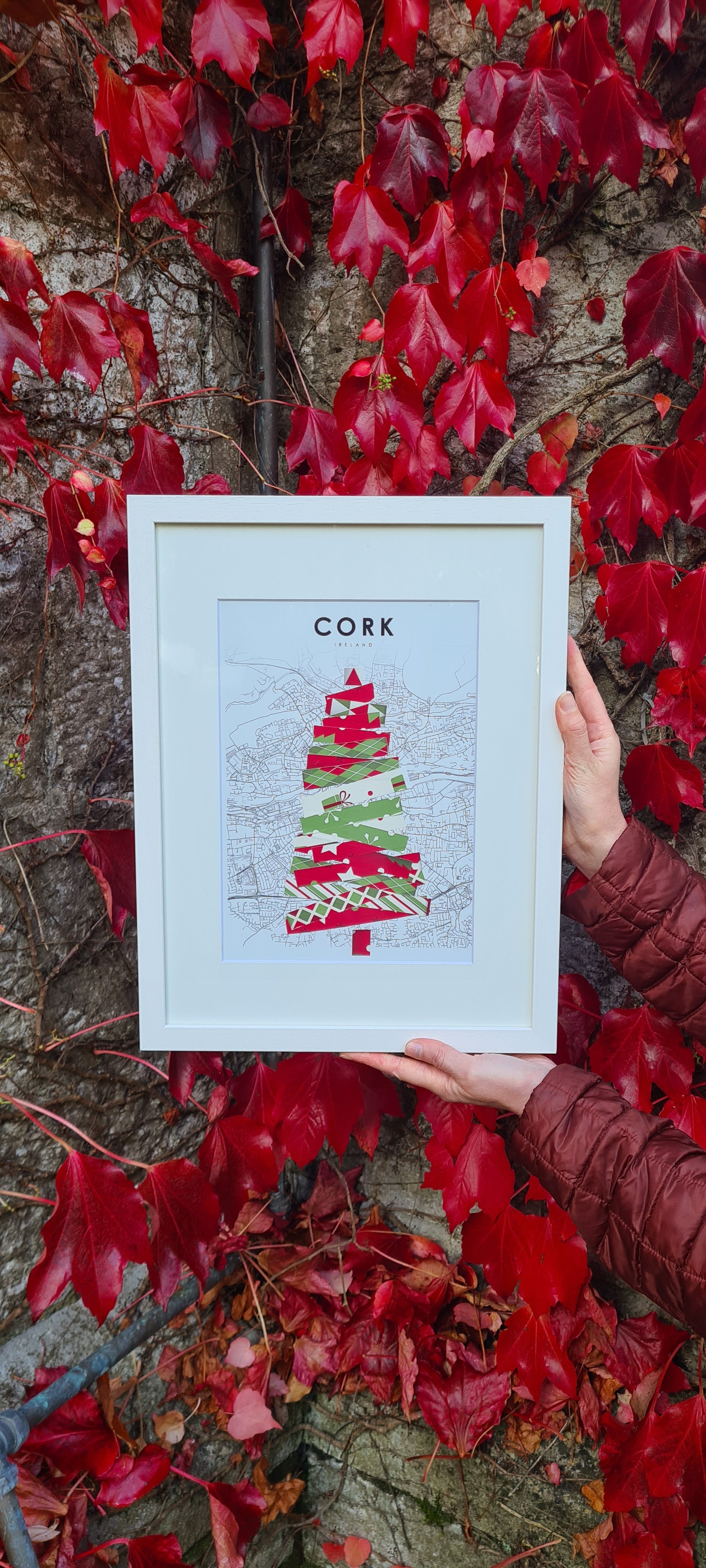 Christmas Tree over Cork Map