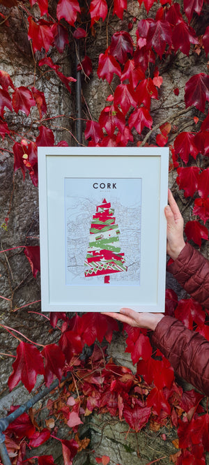 Christmas Tree over Cork Map