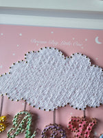 Personalised Baby Girl Cloud (Pink sky background)