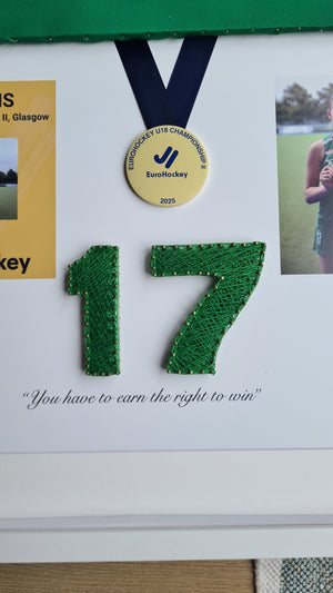 Framed Sports Jersey with Personalised String Art