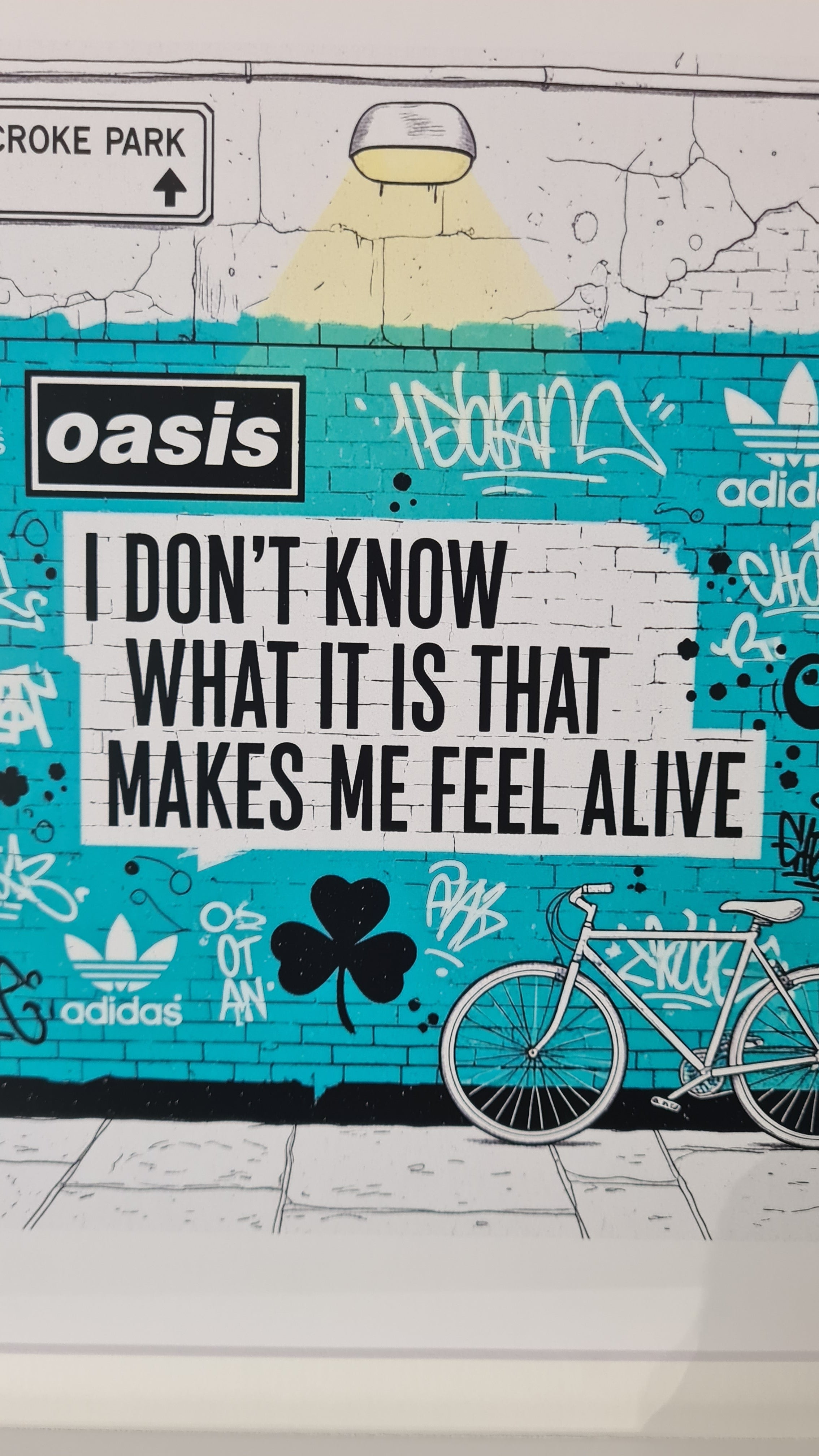 Oasis Graffiti art framed print (Irish connection)