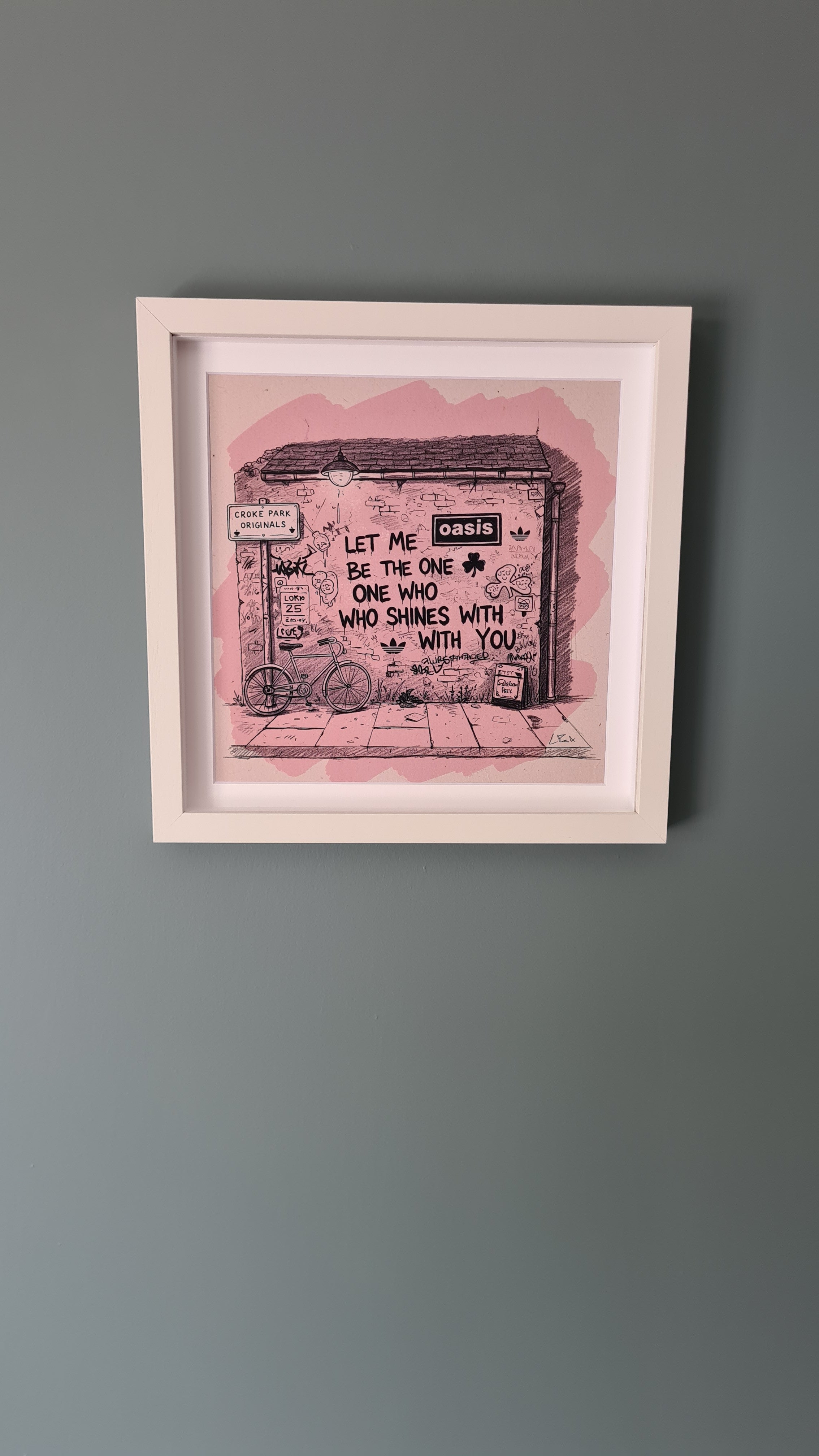 Oasis Graffiti art framed print (Irish connection)
