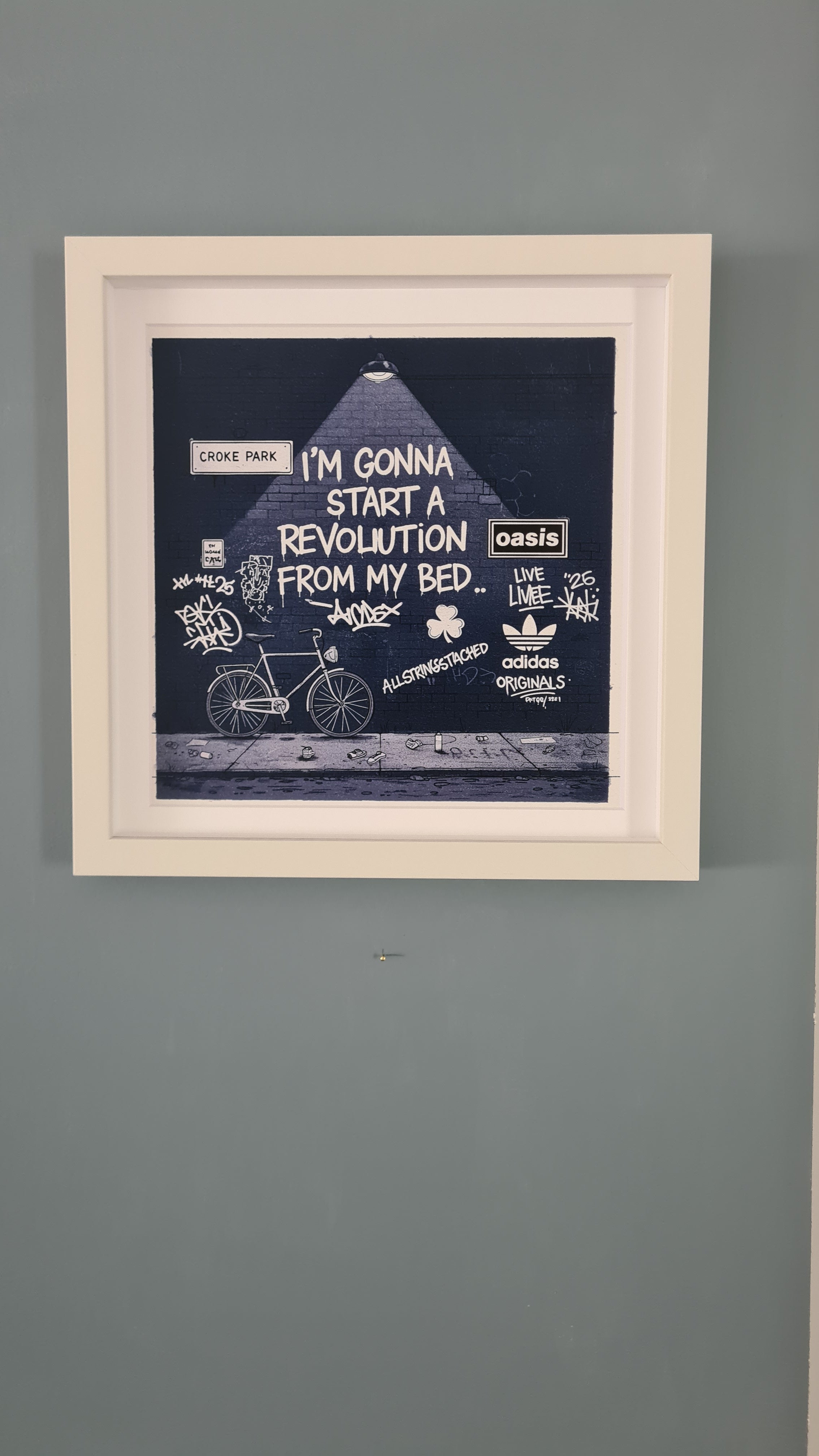 Oasis Graffiti art framed print (Irish connection)