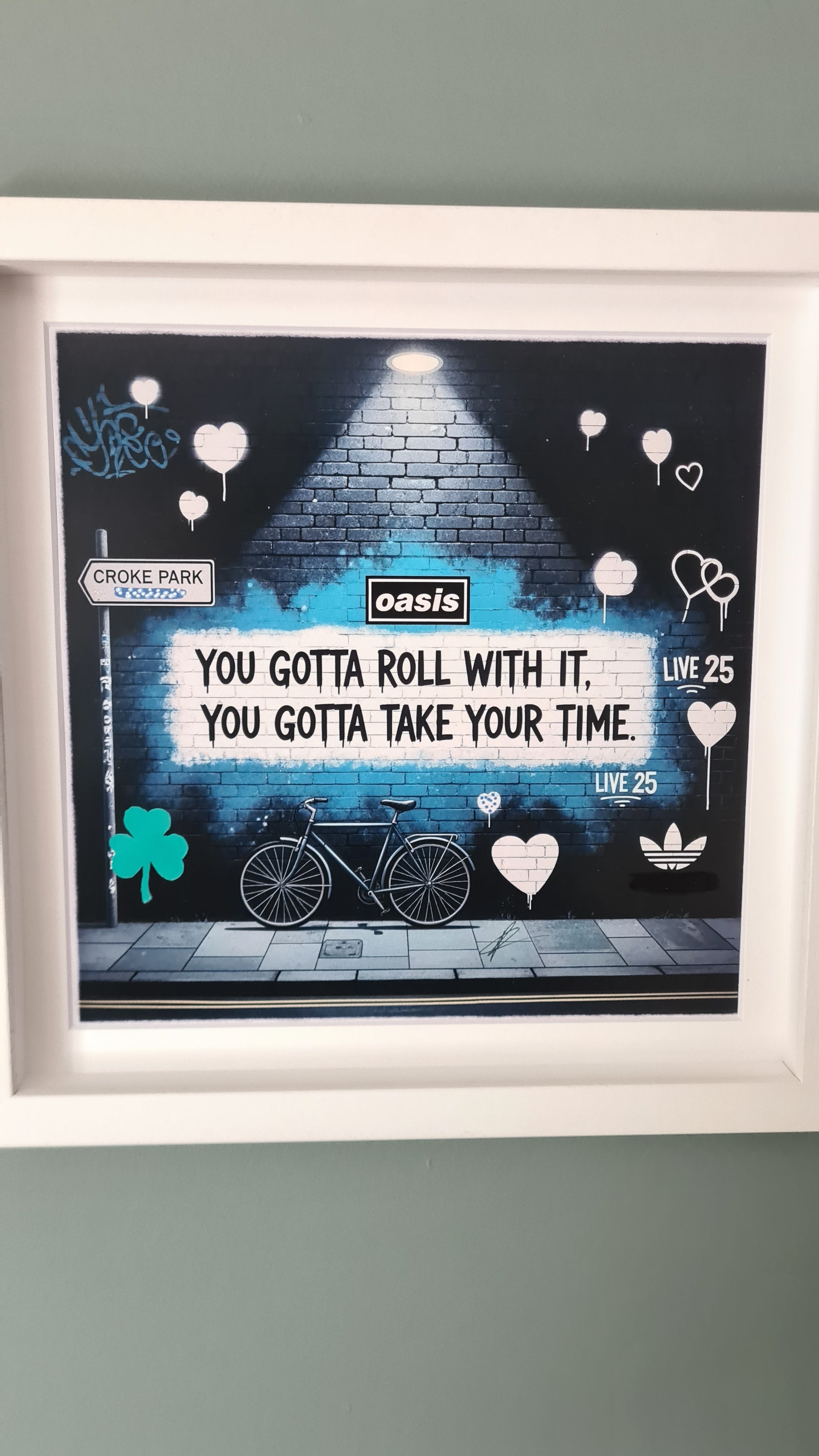 Oasis Graffiti art framed print (Irish connection)