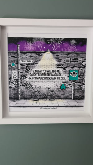 Oasis Graffiti art framed print (Irish connection)