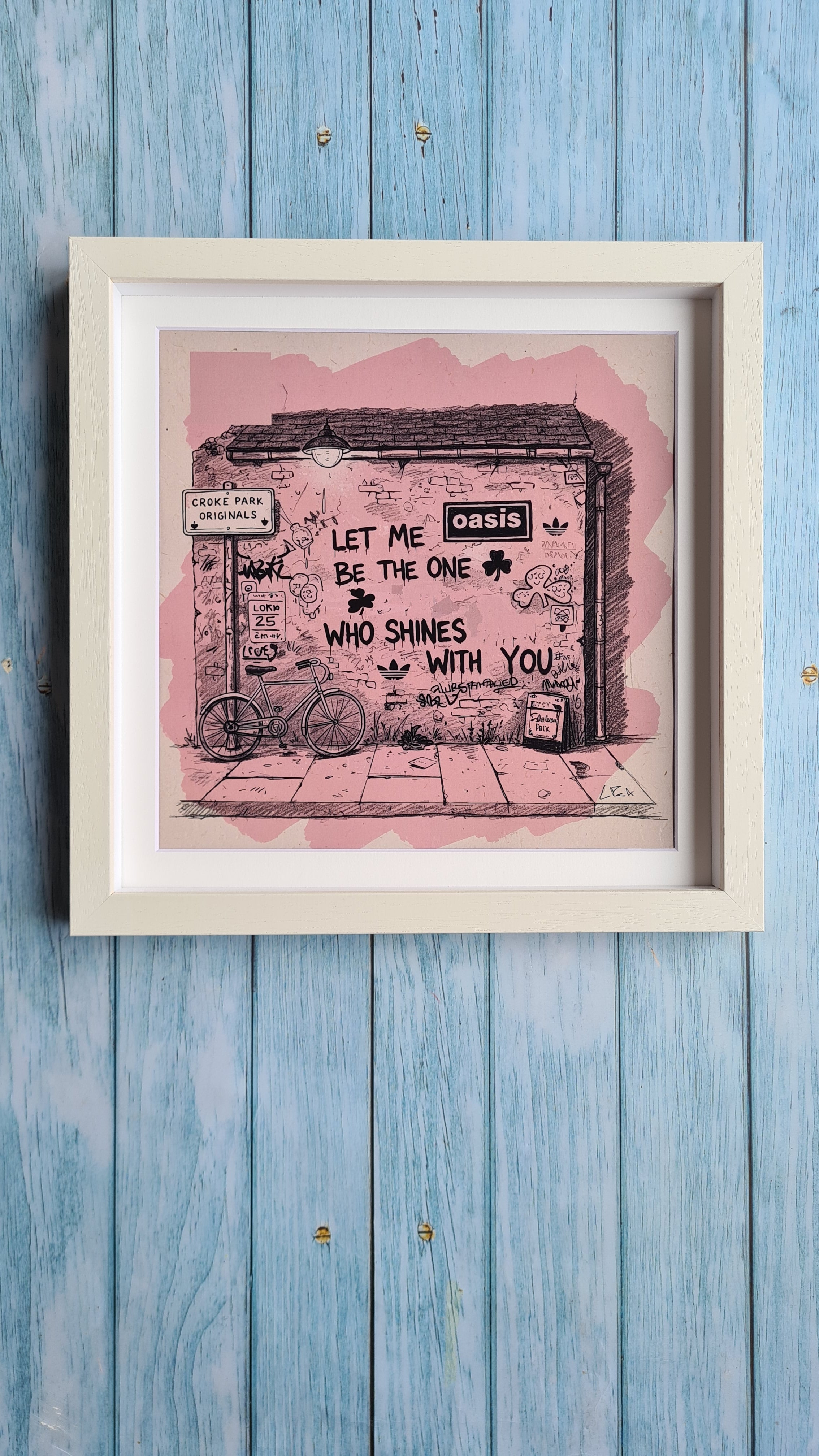 Oasis Graffiti art framed print (Irish connection)