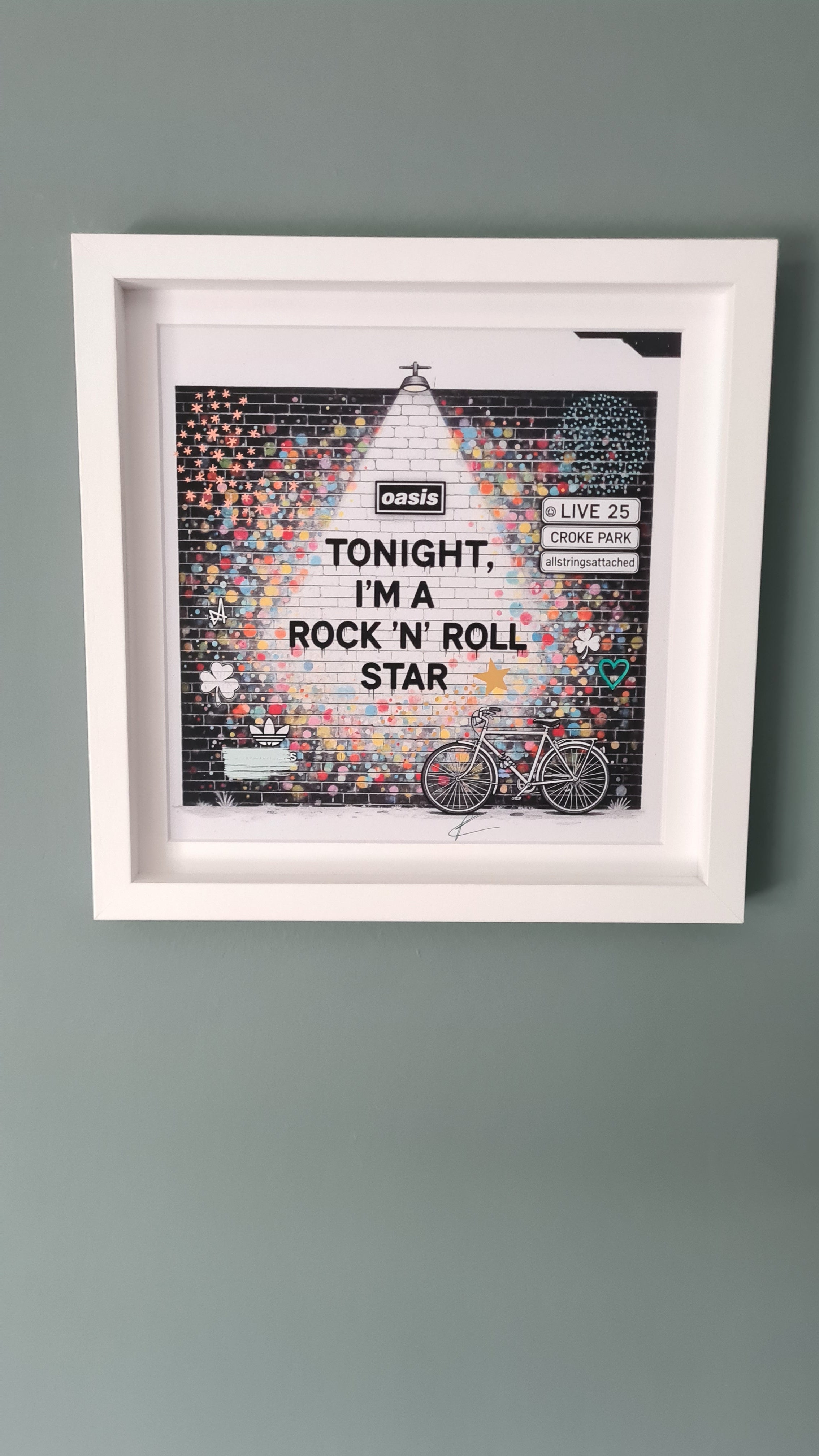 Oasis Graffiti art framed print (Irish connection)