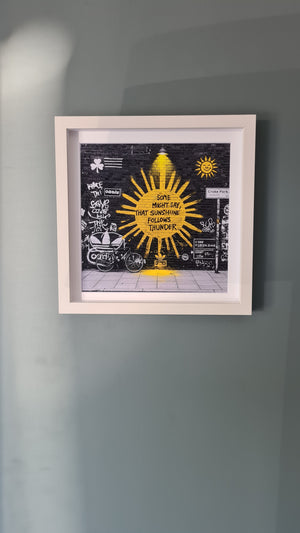 Oasis Graffiti art framed print (Irish connection)