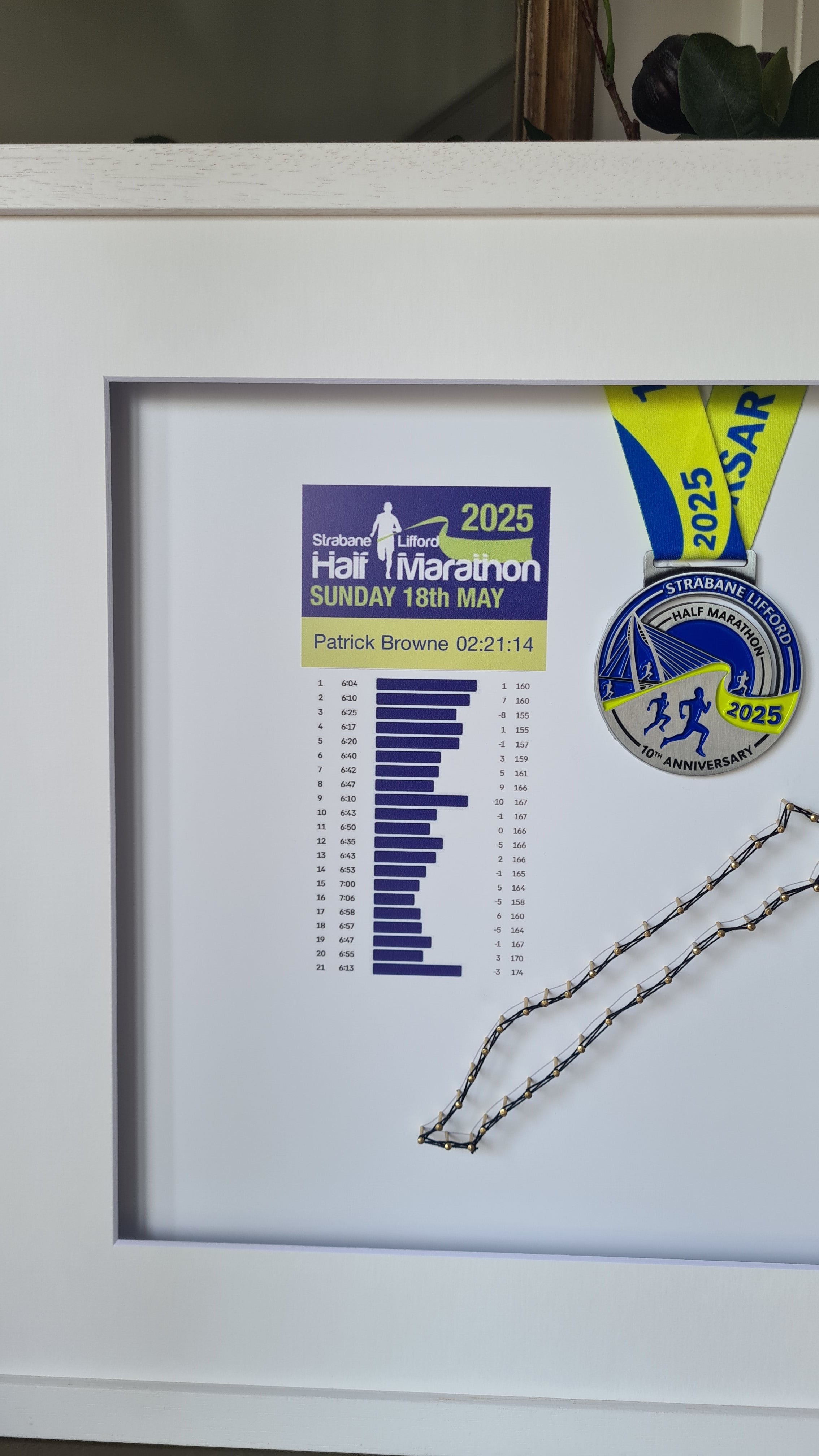 Half Marathon Route with Framed Medal